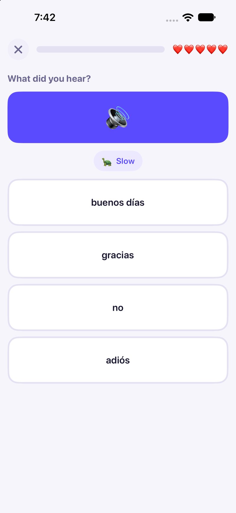A lesson: pick the answer, hear it, keep your hearts